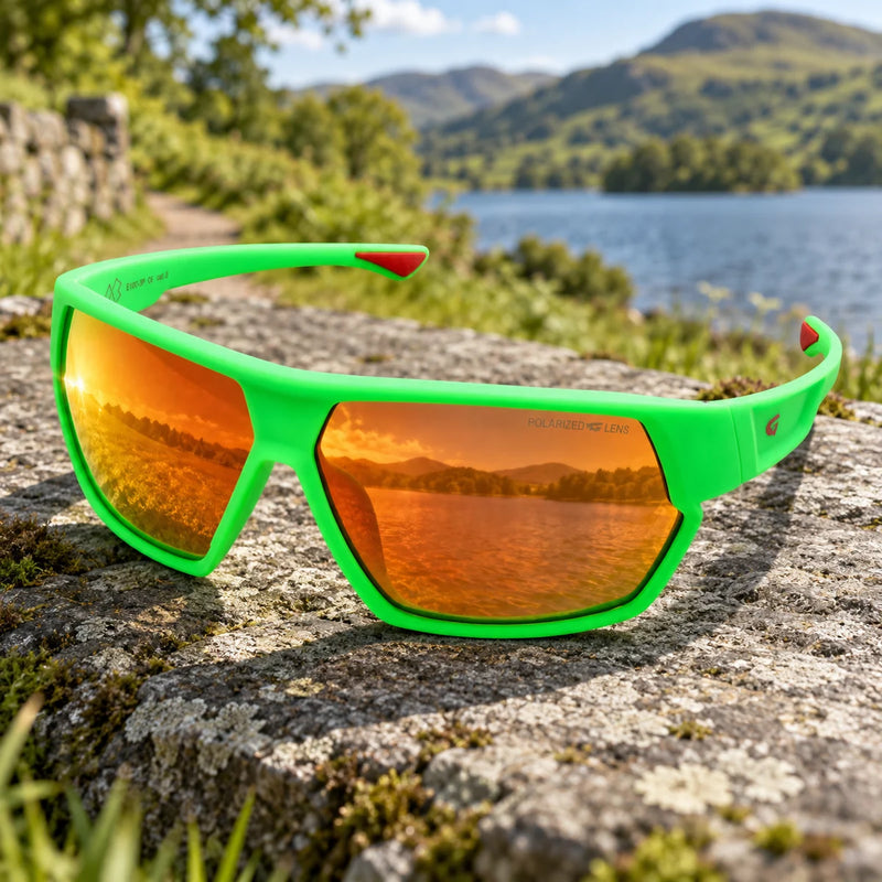 Unisex Polarised UV400 Outdoor Sport Sunglasses with Mirror Lens — product photograph
