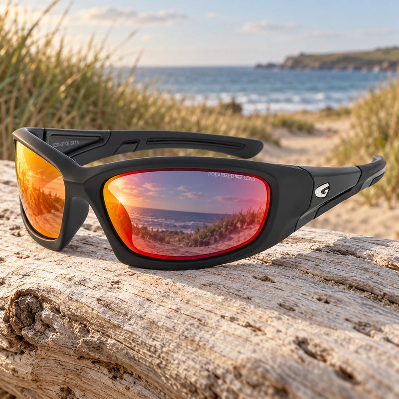 Unisex Samum Polarised UV400 Sport Sunglasses with Mirror Hydrophobic Lens — product photograph