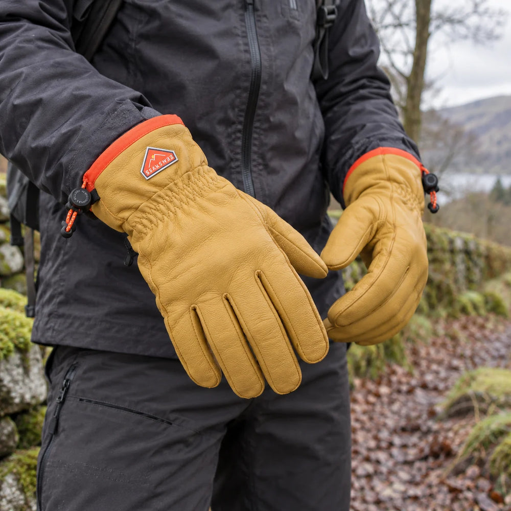 Waterproof Leather Hiking Gloves with Fusion Control for Men and Women — product photograph