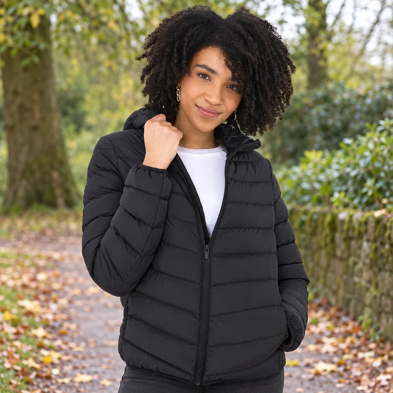 Womens Grant Padded Hooded Puffer Jacket — product photograph