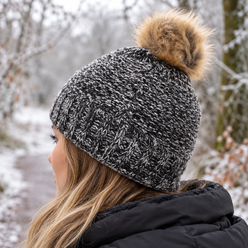 Womens Kellisa Half Fleece Lined Bobble Hat — product photograph