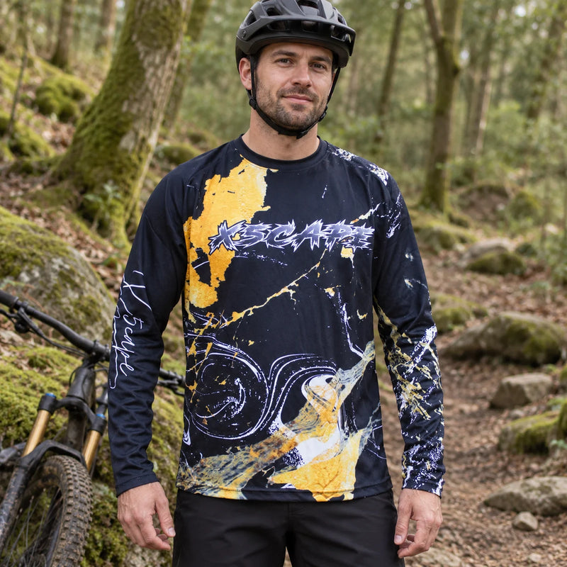 X5CAPE Marvelous Marble Mountain Bike Jersey — product photograph