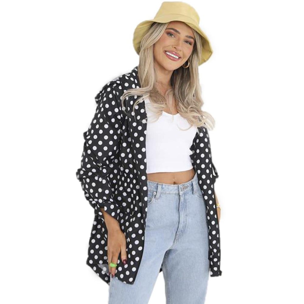 Womens RAVESPOTS Fishtail Polka Dot Print Hooded Mac