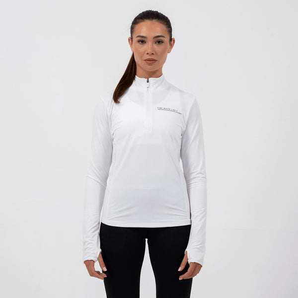 Women's Orbit White 1/4 Zip Jacket